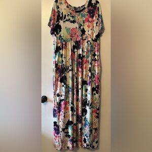 Vibrant Floral Maxi Dress